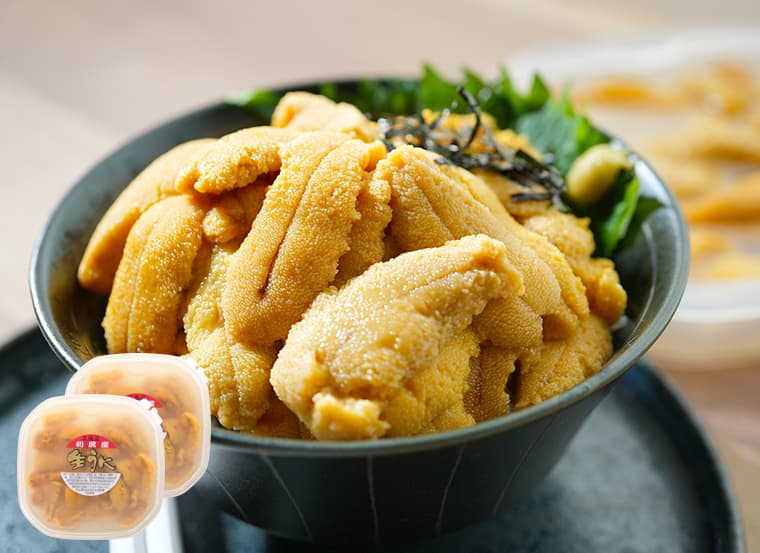 【2027年6月下旬 販売再開予定】 塩水生うに 90g×2（キタムラサキウニ・北海道利尻産）
