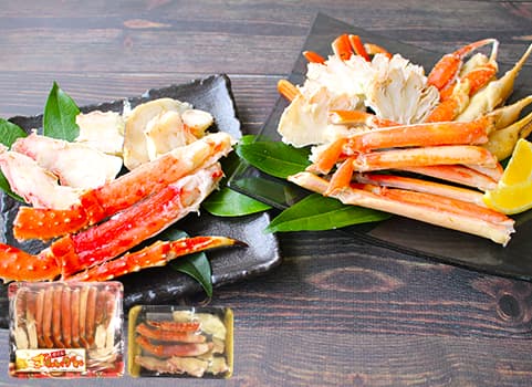 ボイルかにハーフポーション食べ比べ（たらばがに300g・ずわいがに400g）
