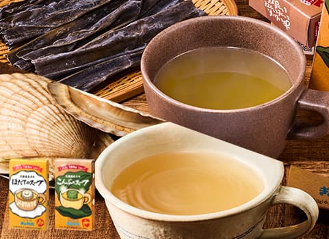 北海道生まれのスープセット（ほたて・こんぶ 各6箱入）