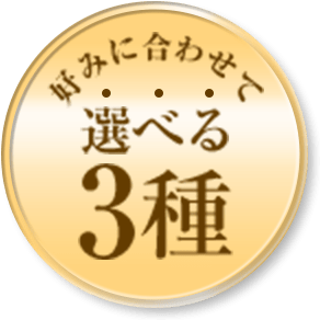 好みに合わせて選べる3種